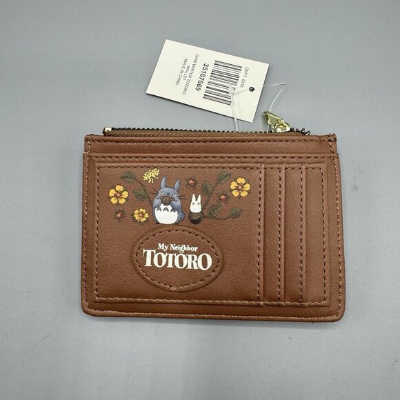 Studio Ghibli My Neighbor Totoro Floral Mini Zipper Wallet NEW - Picture 2 of 2